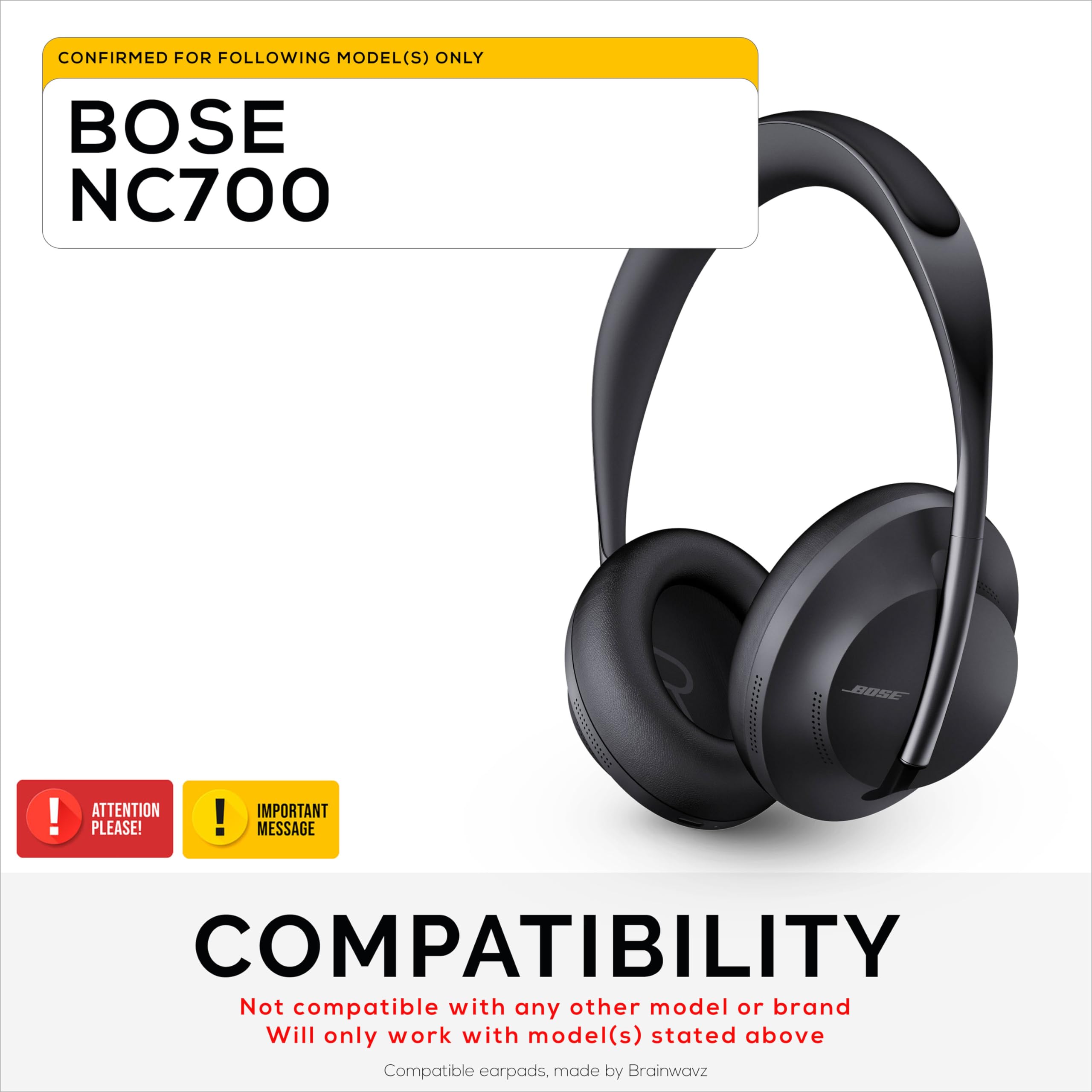 Amazon | Brainwavz Bose NC700ワイヤレスヘッドフォン用ハイブリッド